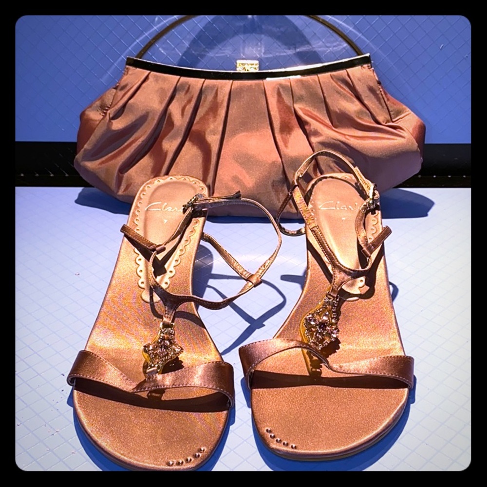 Satin Sandal & Clutch Bag Combo!
